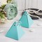 Elegant Pyramid Favor Boxes with Satin Ribbons Wedding Party Decor